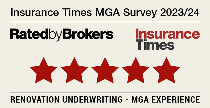 Renovation Underwriting - 5 Star Award - MGA Experience - Insurance times 2023 to 2024